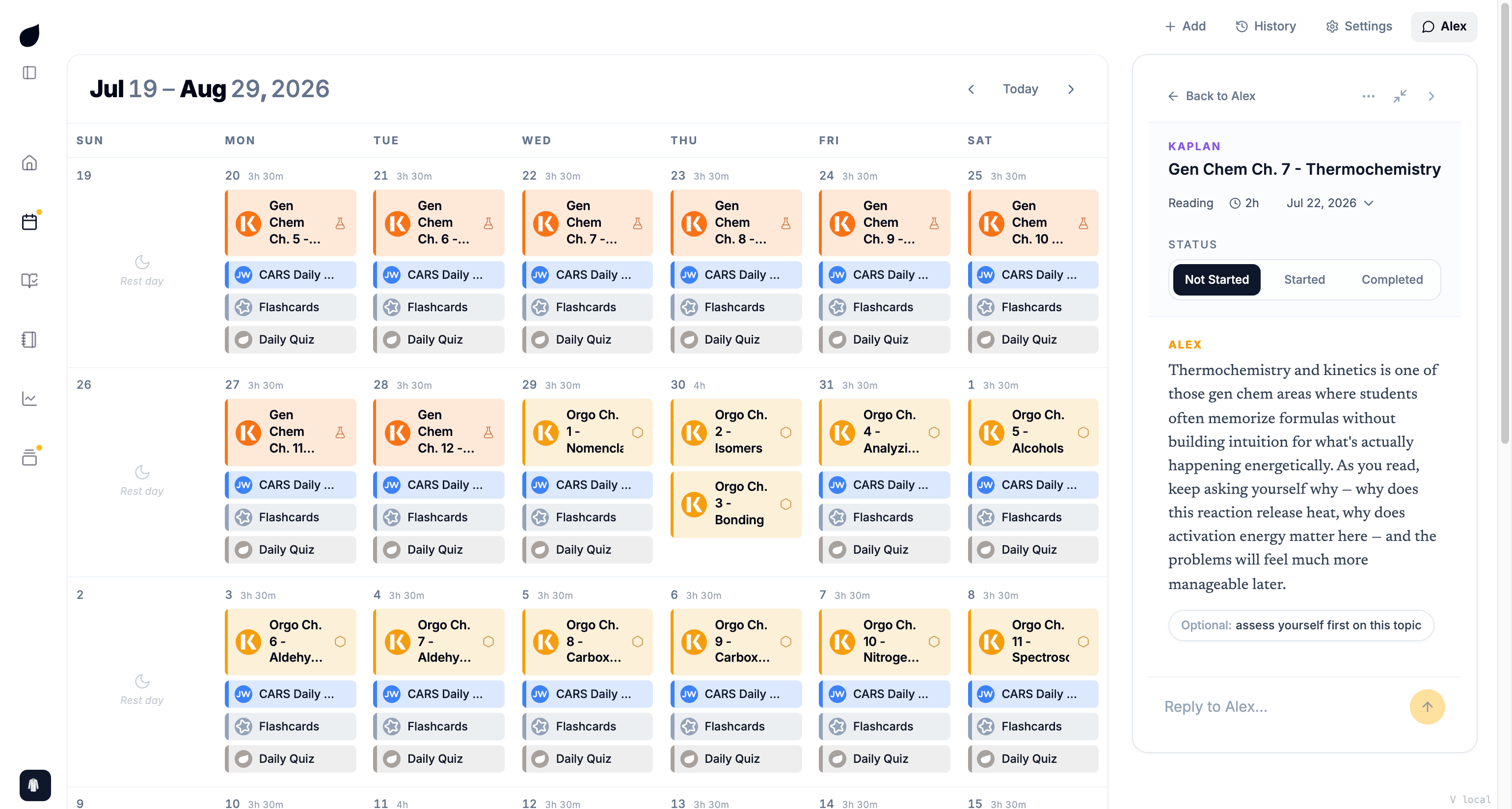 mcat.tools study plan — your whole MCAT schedule, week by week